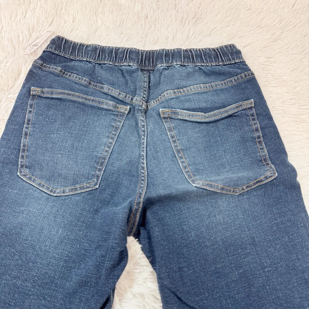 Old Navy NWT Boy's slim‎ stretch Denim Shorts adjustable waist frayed hem